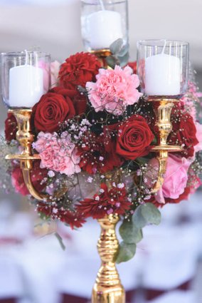 Hochzeitsdeko blumen rosen foto